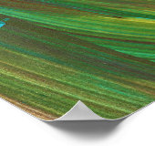 Rags To Riches 1 Bold Red Green Abstract Art Print ポスター (角)