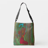 Rags To Riches 1 Bold Red Green Abstract Tote Bag クロスボディバッグ (裏面)