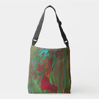 Rags To Riches 1 Bold Red Green Abstract Tote Bag クロスボディバッグ