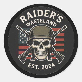 Raider’s Wasteland Official Logo Sticker ラウンドシール