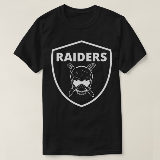 Raiders Shield Skull and Swords - Football  NFL Pi Tシャツ (デザイン正面)