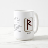 Raidhoルーンストーン15オンスマグ コーヒーマグカップ (正面右)