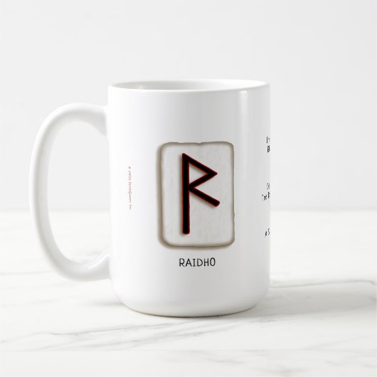 Raidhoルーンストーン15オンスマグ コーヒーマグカップ (左)