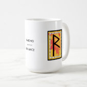 Raidho Rune Mug – バランス! コーヒーマグカップ (正面右)