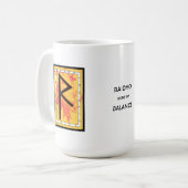 Raidho Rune Mug – バランス! コーヒーマグカップ (正面左)