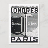Rail poster London to Paris ポストカード (正面)