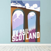 Rail Scotland キャンバスプリント (インサイチュ (ウッドフロア))