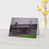 「Raildow Depot Wagon Cart」誕生日カード カード (黄色い花)