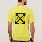 Railfanの黄色い服装 Tシャツ (裏面)