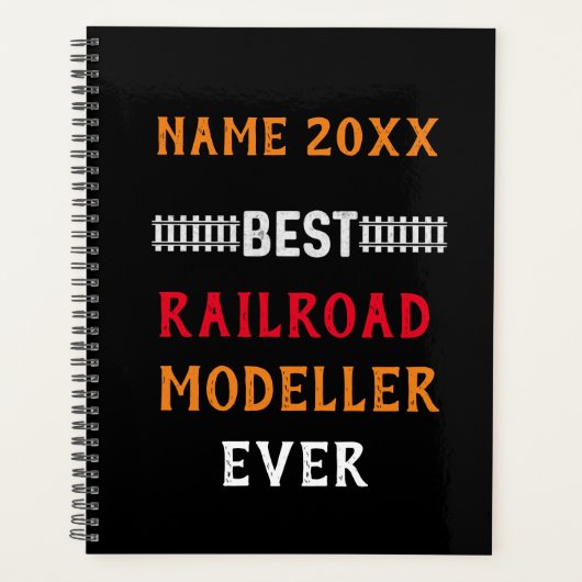 Railroad 最高の Modeler Ever (Change Name文字) プランナー手帳 (正面)