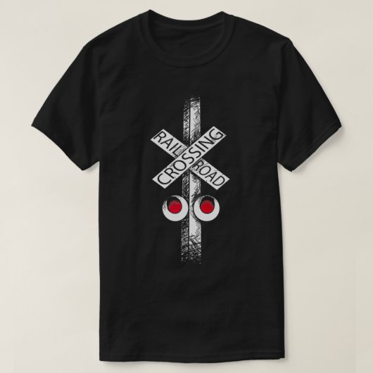 Railroad Crossing Cute Road Sign Crossing Gift Tシャツ (デザイン正面)