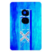 Railroad Crossing Flashers with Blue Lights マグネット (縦)
