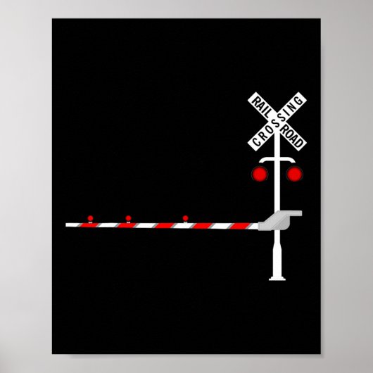 Railroad Crossing Rrier Sign Halloween Costume Diy ポスター (正面)