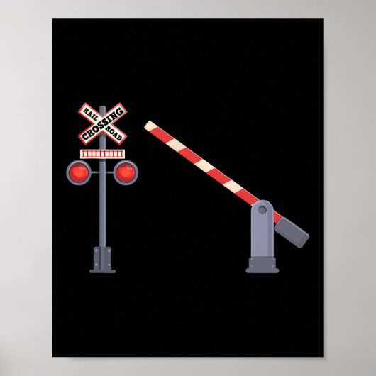 Railroad Crossing Rrier Sign Halloween Costume Diy ポスター (正面)