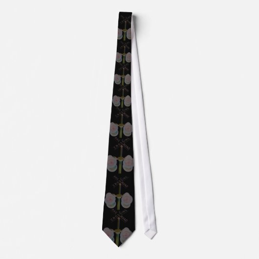 Railroad Crossing Sign Necktie, Unique Art Design ネクタイ (正面)