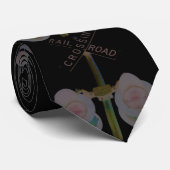 Railroad Crossing Sign Necktie, Unique Art Design ネクタイ (ロール)