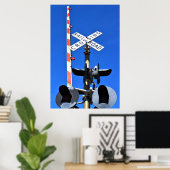 Railroad Crossing With Gate ポスター (ホームオフィス)