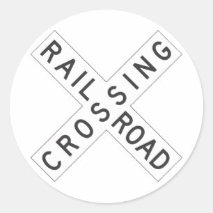 RailroadCrossingの印 ラウンドシール