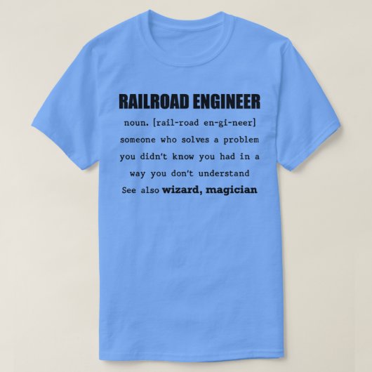 RailroadEngineer問題を解決する人 Tシャツ (デザイン正面)