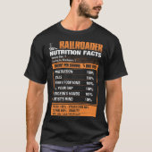 Railroaderの栄養物の事実の堅く頑固なTシャツ Tシャツ (正面)