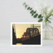 Railway Bridge at Sunset: Horikiri, Tokyo ポストカード (スタンド正面)