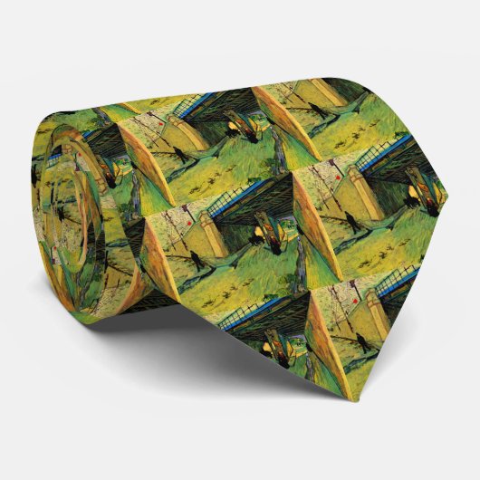 Railway Bridge over Montmajour by Vincent van Gogh ネクタイ (ロール)