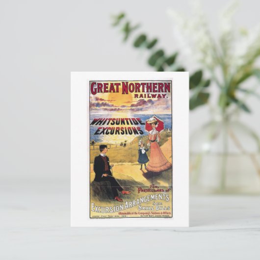 Railway Excursion(鉄道旅行),英国,素晴らしイギリス,ヴィンテージ ポストカード (スタンド正面)