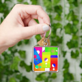 Raimbow色はKeychainを形づけます キーホルダー (手)