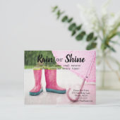 Rainクライアントの紹介実在不動産マーケティング販売 ポストカード (スタンド正面)