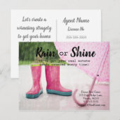 Rainクライアントの紹介実在不動産マーケティング販売 ポストカード (正面/裏面)