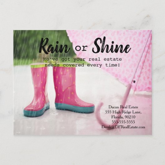 Rainクライアントの紹介実在不動産マーケティング販売 ポストカード (正面)