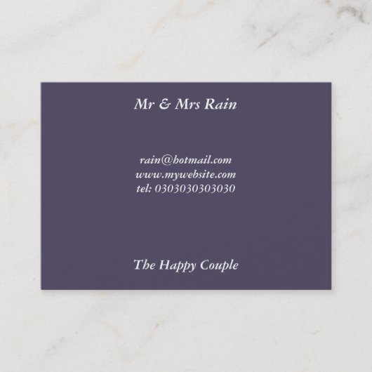 Rain氏及び夫人 名刺 (正面)