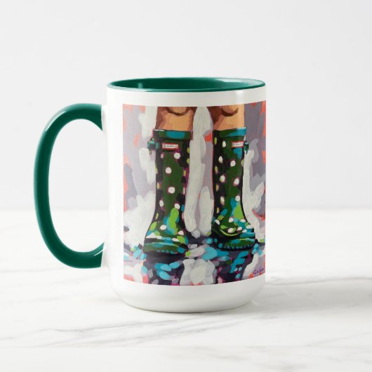Rain boots Painting  - Children's Room Decor マグカップ (左)
