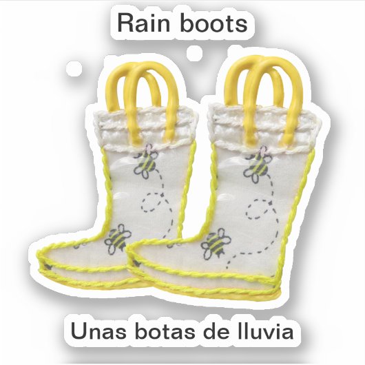 Rain Boots/Unas botas de lluvia シール (正面)