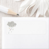 Rain Cloudカラフル差出人住所ラベル ラベル (インサイチュ)