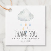 Rain Cloud Boy Baby Showerありがとう フェイバータグ (正面)