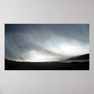 Rain clouds and sun on the water3 ポスター