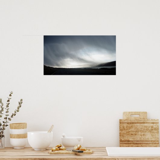 Rain clouds and sun on the water3 ポスター (キッチン)