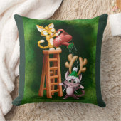 RAIN DEER CATS by Jeff Willis Art クッション (ブランケット)
