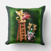 RAIN DEER CATS by Jeff Willis Art クッション (正面)