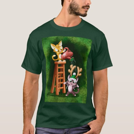 RAIN DEER CATS by Jeff Willis Art Tシャツ (正面)