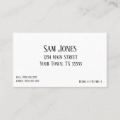 Rain Drops名刺 名刺 (裏面)