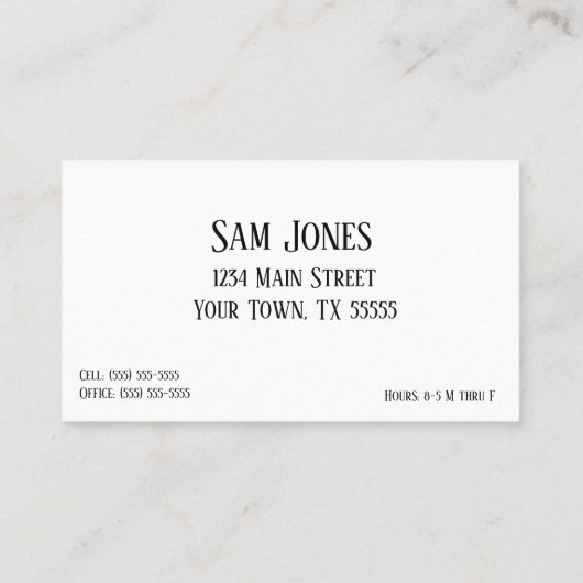 Rain Drops名刺 名刺 (裏面)