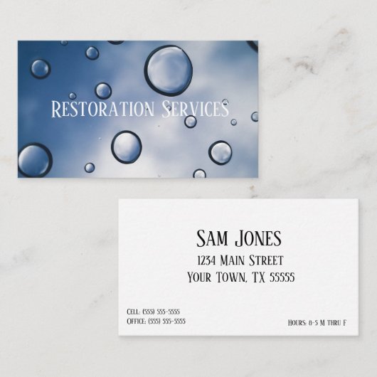 Rain Drops名刺 名刺 (正面/裏面)