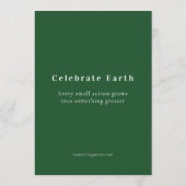 Rain drops on grass, Earth Day Card (裏面)