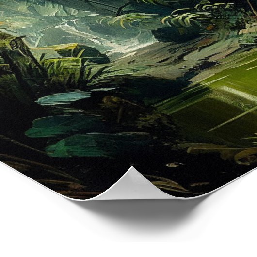 Rain Forest, Tropical Nature Wall Art Poster  ポスター (角)