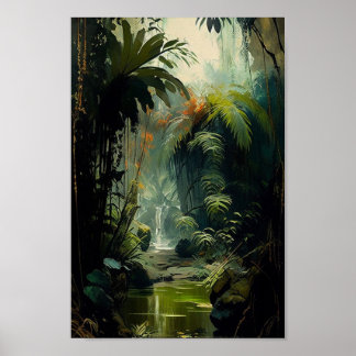 Rain Forest, Tropical Nature Wall Art Poster  ポスター