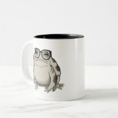 Rain Frog Lover Desert Rain Gift Funny Animal ツートーンマグカップ (正面左)