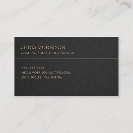 Rain Gutter Services Business Card 名刺 (裏面)