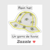 Rain hat/Un gorro de lluviaステッカー シール (シート)